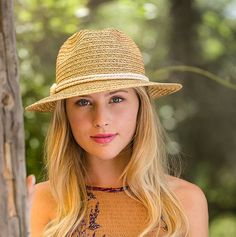 Our CS-916 straw hat from the Kallina Collection is the perfect choice for your summer wardrobe needs. Made with genuine Toyo straw and a polyester/cotton band, it provides 50+ U.V. sun protection and the elastic fit ensures a comfortable and secure fit for any size head. Don't let the sun ruin your summer! Wardrobe Needs, Straw Hat, Don't Let, Summer Wardrobe, Panama Hat, Sun Protection, The Sun, Straw, Sun