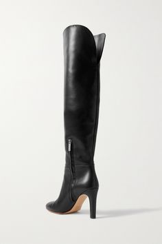 Find GABRIELA HEARST Linda Leather Over-the-knee Boots on Editorialist. Each one of Gabriela Hearst's carefully crafted designs is intended to be enjoyed now and loved for seasons to come. These 'Linda' boots are made from smooth black leather and have an over-the-knee shape with a curved, split cuff for a comfortable fit. The sturdy heel offers 95mm of lift. Leather Over The Knee Boots, Leather Knee Boots, Gabriela Hearst, Rounded Toe Boots, Black Ankle Boots, Leather Ankle Boots, Brown Boots, Boot Shoes Women, Over The Knee Boots