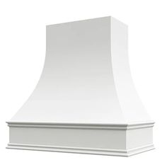 a white range hood on a white background with clipping for text or image to be used