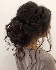 Wedding Hairstyles Off To The Side, Deep Side Part Updo, Voluminous Wedding Hair Updo, Wedding Updos For Long Brown Hair, Wedding Hairdos For Mother Of The Bride, Bridal Hair Styles Updo, Wedding Loose Updo, Hair With Wedding Veil, Black Hair Updo Hairstyles Wedding