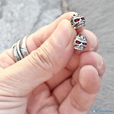 OrcaJump - Titanium Steel Skull Bone Earrings: A Bold Statement of Style Bone Earrings, Skull And Bones, Bones