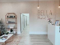 Up to 25% Off on Spa/Salon Beauty Treatments (Services) at Bella Medical Spa Esthetician Waiting Room Decor, Medical Spa Design, Med Spa Design, Spa Waiting Area, Spa Esthetic, Waiting Room Decor, Beauty Package, Medi Spa, Modern Spa