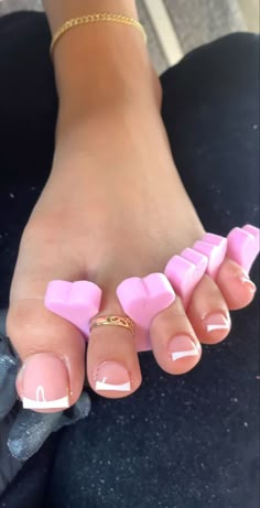 Fake Gel Nails, Pedicure Designs Toenails, Cute Pink Nails, Punk Nails, Nails And Toes