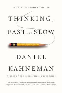 the book cover for thinking, fast and slow