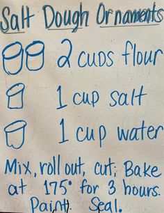 a sign with instructions on how to make dough ornaments for cupcakes