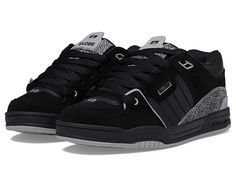 Globe Fusion - Men's Skate Shoes : Black/Grey Stipple : Black/Night is an exclusive colorway! Skate shoes with leather and synthetic uppers. Triple stitched, triple-layered toe cap. TPR ollie reinforcement. Hidden lacing option. TPR heel stabilizer. Complete inner sock construction combining a unique combination of breathable mesh, Lycra and Micro P materials. Tongue pull for easy access. Super-soft, full-length internal die-cut kinetic EVA cushioning system. Supportive CM rubber cupsole with st Mesh Round Toe Skate Shoes For Streetwear, Mesh Skate Shoes For Streetwear With Round Toe, Urban Breathable Skate Shoes For Outdoor, Functional Black Synthetic Skate Shoes, Urban Breathable Synthetic Skate Shoes, Ergonomic Synthetic Sneakers For Streetwear, Black Ergonomic Sneakers With Tpr Material, Ergonomic Black Sneakers With Tpr Material, Apple Bottom Jeans