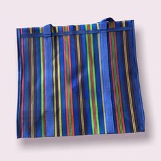 Mexican Plastic Bag 15.5 x 14 in Pura Vida Reusable Rectangular Beach Bag For Shopping, Blue Recyclable Shoulder Bag For Daily Use, Reusable Tote Bag For Market, Natural Reusable Bags For Market, Large Multicolor Shoulder Bag Gift, Eco-friendly Reusable Beach Bag For Shopping, Large Multicolor Gift Shoulder Bag, Natural Reusable Market Bags, Multicolor Square Reusable Bag