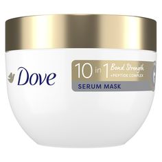 Dove Bond Strength 10-in-1 Serum Hair Mask with Peptide Complex, 9.2 oz - Walmart.com Dove Hair Products, Chemically Damaged Hair, Extremely Damaged Hair, Serum Hair, Dove Beauty, Damage Hair Care, Hair Mask For Damaged Hair, Hydrating Hair Mask, Hair Quiz