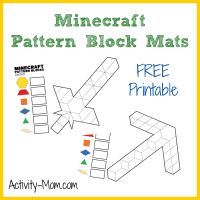 a free printable minecraft pattern block mat with an airplane and blocks on it