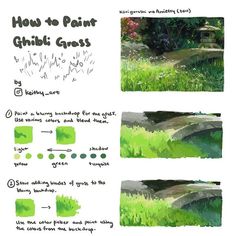 how to paint ghibli grass