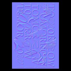 an abstract blue and purple poster with the words,'it is not easy to tell what