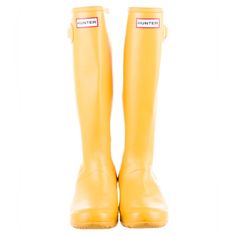 Hunter Yellow Rain Boots. Slouchy. Size 5 Yellow Rain Boots, Hunter Rain Boots, Hunter Shoes, Women Hunters, Winter Rain, Rain Boots, Women Shoes, Boots, Yellow