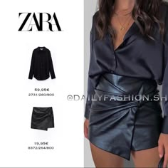 New With Tags, No Flaws! Leather Skirt Outfit Party Night, Blazer And Skirt Outfits, Leather Mini Skirt Outfit, Black Mini Skirt Outfit, Winter Date Night Outfit, Faux Skirt, Spring Skirt Outfits, Short Black Skirt, Casual Edgy