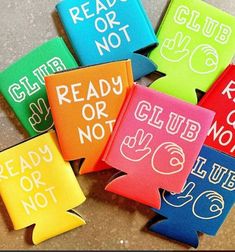 several different colored speech bubbles with the words read or not and ready or not on them