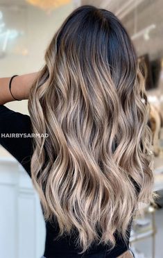 Dark To Light Balayage, Balayage Beige, Balyage Long Hair, Best Hair Color Ideas, The Best Hair Color, Beige Blond, Beige Hair, Kadeřnické Trendy, Best Hair Color