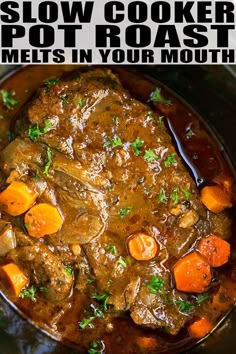 slow cooker pot roast melts in your mouth