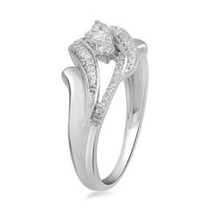 Brand: Jewelili Features: Sterling silver 1/4 cttw natural white round Diamond ring, size 7 L: 20.05 MM , W: 10.26 MM , H: 22.71 MM The perfect gift for valentines day, promise, birthday, graduation, or "just because". Item is shipped in a beautiful gift box Return on any order within 30 days Item Condition: New Binding: Jewelry White Cubic Zirconia Promise Ring, White Diamond Ring With Round Band And Accents, White Diamond Promise Ring, Fine Jewelry, White Diamond Promise Ring In Fine Jewelry Style, White Diamond Ring With Vs Clarity And Round Band, Fine Jewelry White Diamond Promise Ring, White Diamond Promise Ring, White Diamond Round Birthstone Ring, Silver Bypass Ring With Round Cut For Promise