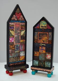 Gallery - Desert Dream Studios - The Artwork of Mary Jane Chadbourne Deco Podge, Shrines Art, Chasing Paper, Mixed Media Diy, Baked Clay, Cloth Paper Scissors, Object Art, Altered Art Projects, Desert Dream