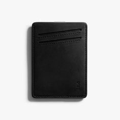 Features: Quick access card slot 2 regular card slots RFID blocking material Money clip Modern Black Rectangular Wallets, Black Bifold Card Holder For Business, Modern Black Wallet For Daily Use, Modern Black Leather Card Holder, Black Rectangular Card Holder For Business, Modern Black Wallets With Interior Card Slots, Modern Black Wallet With Interior Card Slots, Modern Black Wallets With Card Slots, Modern Black Card Holder With Interior Slots