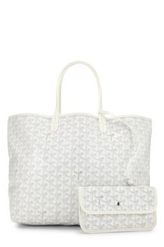 Find GOYARD Ine Canvas Saint-louis Pm on Editorialist. The Goyard Saint-Louis PM is a tote bag with a monogram pattern. It features top handles and a detachable pouch. It can be carried by hand or worn on the shoulder. A Monogram, Monogram Pattern, Saint Louis, St Louis, Top Brands, Great Deals, Handles, Pouch