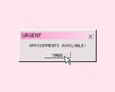 a pink screen with the words urgent and an arrow pointing to it's right