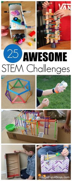 Inexpensive Team Building Ideas, Steam Club Activities, Challenges For Kids, Engineering Challenges, Stem Club, Steam Challenges, Kids Building, Steam Ideas, Stem Ideas