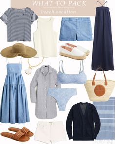 Beach Outfits Women Dresses, Pack For The Beach, Beach Vacation Style, Spring Summer Capsule Wardrobe, Coastal Fashion, Western Michigan, Summer Vacation Outfits, Summer Capsule Wardrobe, Capsule Outfits