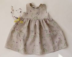 Ethical and natural children's wear. by DannieandLilou on Etsy Girl Frock, Baby Clothes Patterns Sewing, Linen Sundress, Simple Skirt, Amanda Dress, Romper Pattern, Baby Clothes Patterns