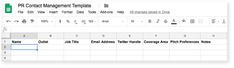 the google spreadsheet is open and ready to be used for project management purposes