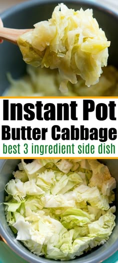 instant pot butter cabbage recipe in a bowl