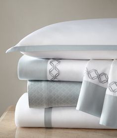 the sheets and pillow cases are neatly folded