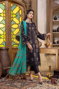 Charizma CLJ-12 Signature Jaquard Collection 2021 Fuchsia Wedding, Velvet Shawl, Embroidered Leather, Silk Trousers, Pakistani Outfits, Fabric Stores Online