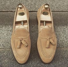 Luxury Suede Tassel Loafers For Galas, Luxury Goodyear Welted Slip-on Tassel Loafers, Italian Leather Boots, Body Armour, Tassel Shoes, Gentleman Shoes, Custom Design Shoes, Suede Leather Shoes, Handmade Leather Shoes