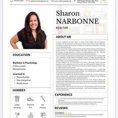 a professional resume template with an image of a woman in black shirt and white pants