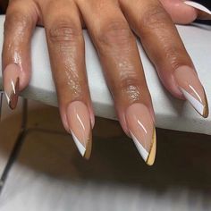 French Stiletto, Full Cover Nail Tips, Nails With Design, Nagel Tips, Nails Fashion, Almond Acrylic Nails