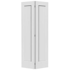 an open white door on a white background