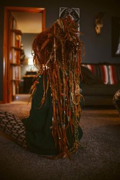 Festival Braid Ideas, Viking Dreadlocks Hairstyles, Forest Hairstyles, Viking Locs, Dread Aesthetics, Viking Dreads Women, Dreds Locs, Halloween Dreadlocks, Celtic Dreadlocks