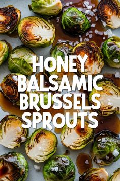 roasted brussel sprouts with honey balsamic sauce on the side