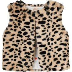 Faux fur gilet with round neck and heart print lining. Single top bottom and elastic loop fastening. Measurements: Length is centre back neck to hem; Width is chest Age 3 - 4 years (L33cm x W35cm) Age 5 - 6 years (L35cm x W37cm) Age 7 - 8 years (L37cm x W39cm) Material: 100% Polyester Machine wash Made in India | STYCH Accessories | Faux Fur Leopard Gilet (Multicolor, Size 3-4Y) | Maisonette collects the best children’s products from around the world (unlike Zulily, Etsy, The Tot, Farfetch Kids, Leopard Gilet, Faux Fur Gilet, Fur Gilet, Cape Dress, Girl Coat, Sweatshirt Dress, Age 3, Festival Wear, Heart Print