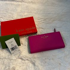 Brand New Kate Spade Wallet . It’s Hot Pink And Center Snaps Shut. It Comes In Original Box With Tags & From Smoke Free Home. The Dimensions Are 6.5 Long X 4 In Wide Kate Spade Rectangular Wallets Perfect For Gifts, Kate Spade Rectangular Wallet Perfect For Gift, Kate Spade Rectangular Wallets As Gifts, Kate Spade Rectangular Wallets Perfect For Gift, Kate Spade Wallet With Interior Card Slots, Kate Spade Wallet Perfect For Gift, Kate Spade Wallet With Interior Card Slots As Gift, Kate Spade Bifold Wallets For Gifts, Compact Kate Spade Wallets As Gifts