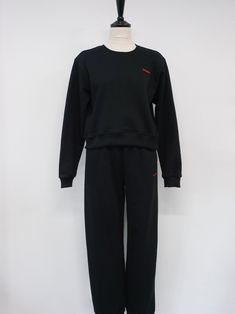 Cozy 100% cotton sweatpants. Oversized slouchy fit with elastic waistband. Matching Real Cropped Sweatshirt also available. Model is in MINUSEY ONE SIZE. ✔️ Free worldwide express shipping over $100✔️ Loved by 6,500+ customers✔️ Limited edition collections, maximum style⠀⠀⠀⠀⠀⠀⠀⠀⠀Stay ahead of the trend with can’t-find-anywhere-else staples. Your closet will thank you 💕* MINUSEY ONE SIZE = EU 34-38, US 2-6* 100% Cotton* Dry clean* Made in Korea - Model Height: 172cm/5'7" (US2, EU34) Black Cotton Sweats For Loungewear, Comfortable Black Cotton Sweats, Black Comfortable Cotton Sweats, Black Cotton Sweats For Leisure, Black Sweats For Loungewear, Black Cotton Sweatshirt For Loungewear, Basic Black Joggers For Loungewear, Black Cotton Tracksuit With Pockets, Basic Black Sweatpants For Loungewear