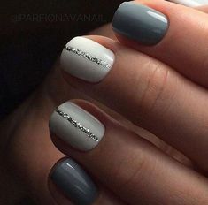 Ombre Nail Design, Short Nails Art, Simple Nail Art Designs, Simple Nail Designs, Cute Nail Designs, Easy Nail Art