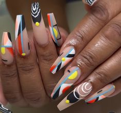 Short Abstract Nail Designs, Africa Nails, Abstract Nail Designs, Brown Hands, Nail Glam, African Sunset