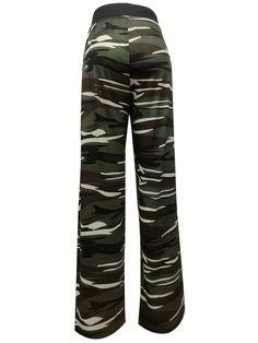 F00207215-102 Stretch Military Camouflage Bottoms, Fitted Camouflage Cargo Pants, Fitted Full Length Camouflage Pants, Camouflage Bottoms With Elastic Waistband For Fall, Camouflage Wide Leg Military Pants, Full Length Camouflage Military Bottoms, Camouflage Long Bottoms For Fall, Camouflage Pants With Elastic Waistband For Spring, Camouflage Long Pants For Fall