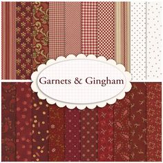 garnets and gingham digital paper pack