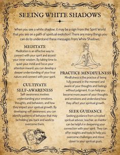 White shadows can mean many things when you come across them. Grab this free printable for your grimoire with tips and guidance for interpreting these messages! Transmutation Ward, Dragon Fae, Fae Magick, Shadow Meaning, White Witch Spells, Astrology Knowledge, Witch Info, Truth Spell, Witch Things