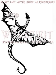 a black and white drawing of a dragon flying through the air with its wings spread out