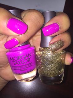 Fuschia Nail Polish, Hot Pink Purple Nails, Hot Purple Nails, Neon Purple Nails, Morgan Taylor Nail Polish, Shock Therapy, Morgan Taylor, Spring Nail Colors