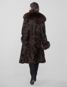 Long Line High Quality Real Astrakhan Fur Coat Brown Color - Etsy Elegant Brown Faux Fur Outerwear, Elegant Brown Long Fur Coat, Elegant Long Brown Fur Coat, Fitted Mink Long Fur Coat, Brown Fur Coat For Formal Winter Occasions, Brown Winter Fur Coat For Formal Occasions, Brown Fitted Long Fur Coat, Mink Color Long Fur Coat With Faux Fur Lining, Brown Long Coat With Faux Fur Trim