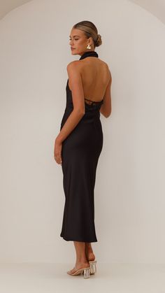 Cowl Neckline, Black Midi Dress, Black Maxi Dress, Get The Look